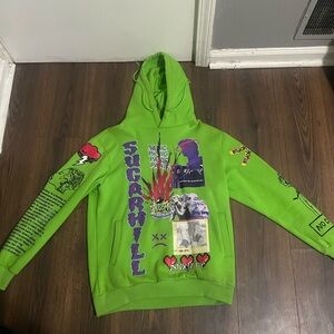 Sugarhill-Anxiety Hoodie-Lime Green